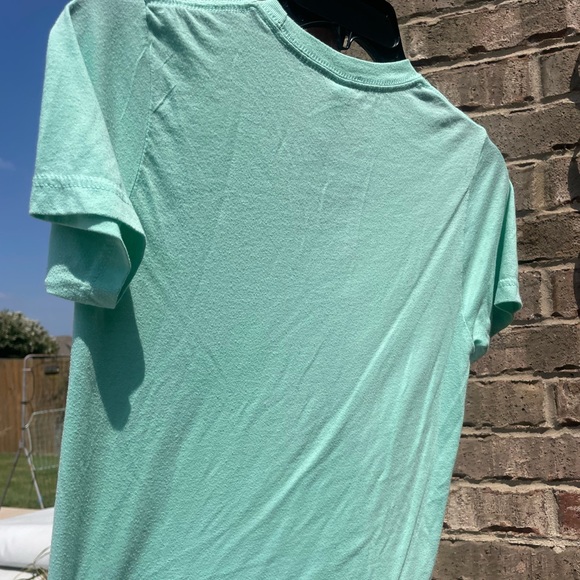 3 up ⬆️ 3 down ⬇️ mint green SS tshirt - baseball /softball. XS Bella canvas. - Picture 4 of 7